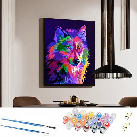 40*40cm Diy Paint By Numbers Abstract Painting Diy Oil Number Painting With Frame Colorful Animals HDPT
