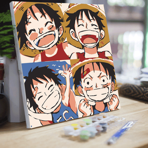Cartoon Anime Series Digital Oil Paint By Numbers Canvas Painting With Frame 20x20cm