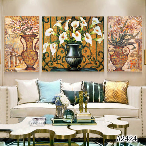 3 Pcs Set Home Decorative Painting Living Room Bedroom Corridor Background Wall Decor Inner Frame HDPT