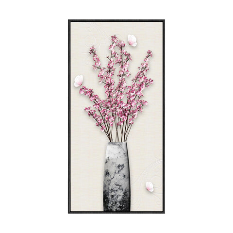 Wall Decor Painting With Frame Vase Deer Decorative Painting Modern Simple New Chinese Style Vertical Entrance Bottle Hanging Painting