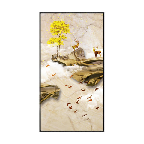 Painting Decoration Wall With Frame High Definition Nordic American Decor Painting Deer Abstract Landscape