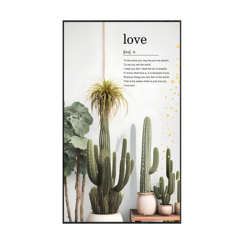 Thickened Picture Frame Living Room Decorative Painting Green Plants Small Fresh Ins Bedroom Study Background Wall Nordic Simple Restaurant Decorative Painting Cactus