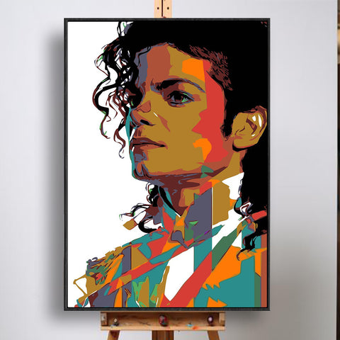 Digital Oil By Numbers Canvass Painting Michael Jackson 40*60cm Big Size Thickened Double-Layer Frame