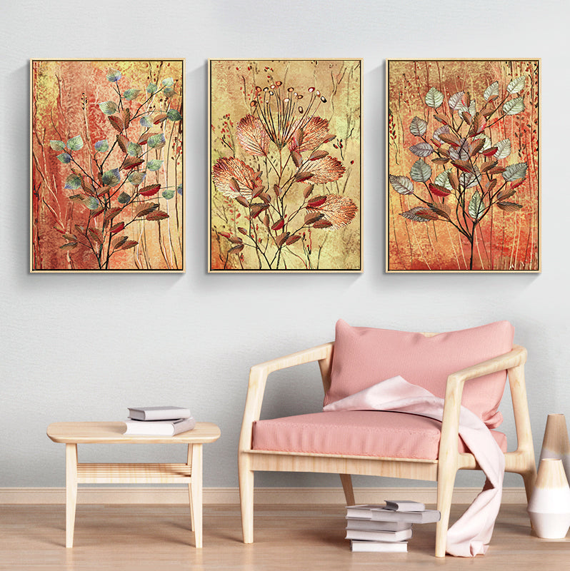 210*90cm 3 in 1 HD Print Elegant Flower Canvas Painting Abstract Art Porch Wall Decoration Picture Home Artwork Gift