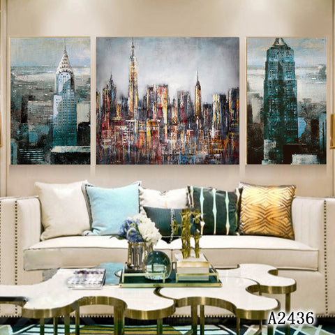 3 Pcs Set Home Decorative Painting Living Room Bedroom Corridor Background Wall Decor Inner Frame HDPT