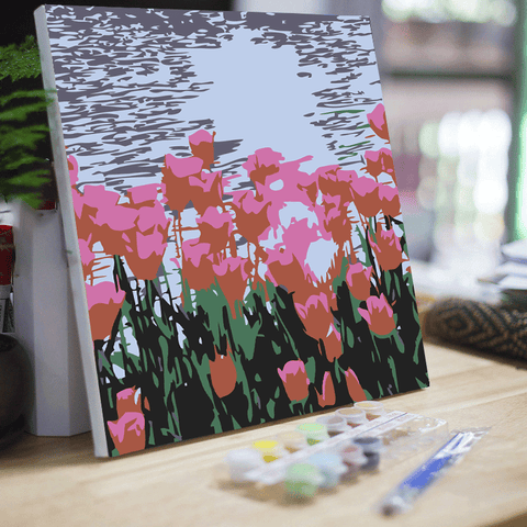 20*20 cartoon char Framed Digital Painting Pagpipinta DIY Canvas Acrylic Paint Painting kit Deco