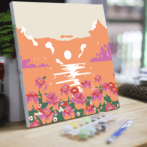 20*20 cartoon char Framed Digital Painting Pagpipinta DIY Canvas Acrylic Paint Painting kit Deco