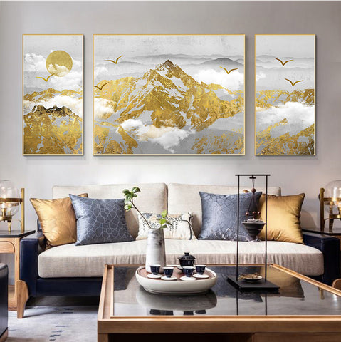 210*90cm 3pc Set  Modern Nordic Style Light Luxury Living Room And Children's Room Hanging Paintings HD Crystal Porcelain Painting Decoration
