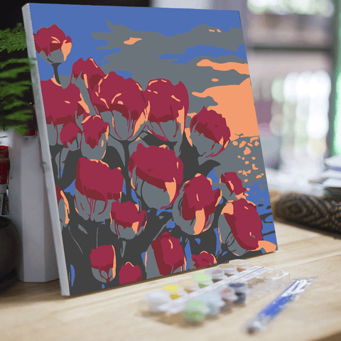20*20 cartoon char Framed Digital Painting Pagpipinta DIY Canvas Acrylic Paint Painting kit Deco