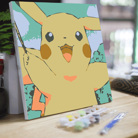 20*20 cartoon char Framed Digital Painting Pagpipinta DIY Canvas Acrylic Paint Painting kit Deco