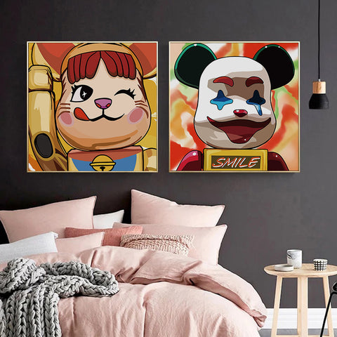 12*12″ Canvas printings Wall Art Picture for Living Room Home Decoration Inner Framed And Out Frame HDPT
