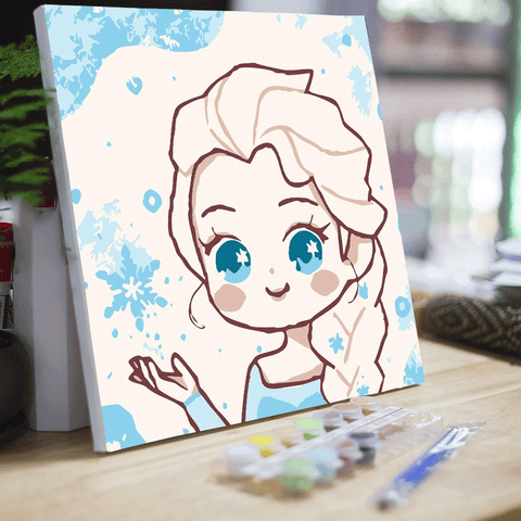 20*20 cartoon char Framed Digital Painting Pagpipinta DIY Canvas Acrylic Paint Painting kit Deco