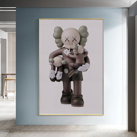 140*210cm Fashion Anime Cartoon Bear Canvas Painting Animal Posters and Prints Nordic Wall Art Pictures for Living Room Home Decor Gift HDPT