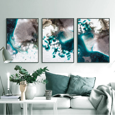 210*90cm 3pcs Set Frame Painting Wall Art Abstract Nordic Abstract Style Print Pictures Wall Poster Decor Bedroom Living Room Interior Home Framed Decoration