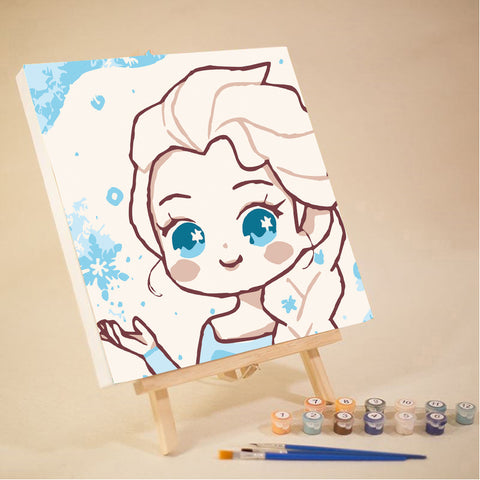 20*20cm Home Decor Painting DIY Oil Painting By Numbers Animation Paint with Frame Gift For Kids HDPT