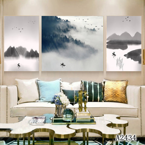 3 Pcs Set Home Decorative Painting Living Room Bedroom Corridor Background Wall Decor Inner Frame HDPT