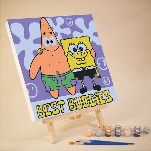 20*20 cartoon char Framed Digital Painting Pagpipinta DIY Canvas Acrylic Paint Painting kit Deco