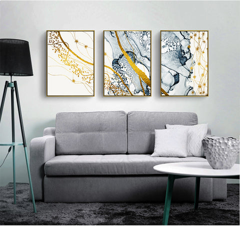 210*90cm 3 in 1 HD Print Elegant Flower Canvas Painting Abstract Art Porch Wall Decoration Picture Home Artwork Gift