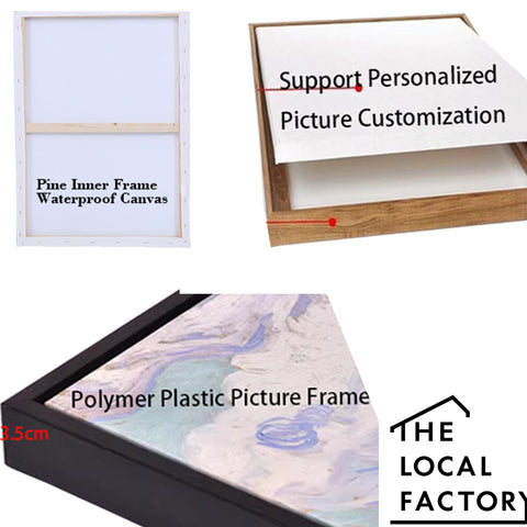 210*90cm 3pcs Set Frame Painting Wall Art Abstract Nordic Abstract Style Print Pictures Wall Poster Decor Bedroom Living Room Interior Home Framed Decoration