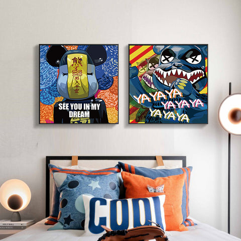12*12″ Canvas printings Wall Art Picture for Living Room Home Decoration Inner Framed And Out Frame HDPT