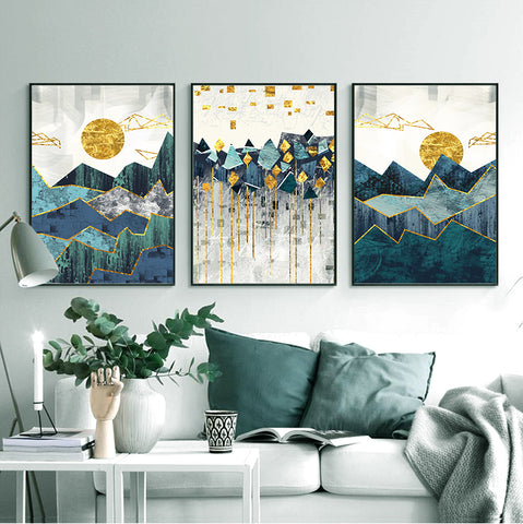 210*90cm 3pc Set  Modern Nordic Style Light Luxury Living Room And Children's Room Hanging Paintings HD Crystal Porcelain Painting Decoration