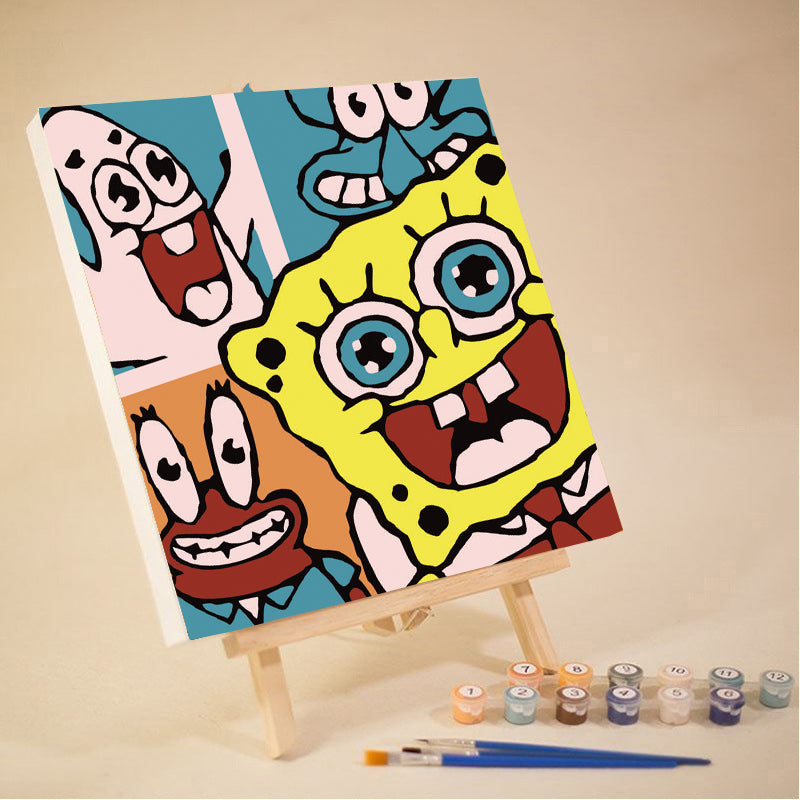 20*20cm Home Decor Painting DIY Oil Painting By Numbers Animation Paint with Frame Gift For Kids HDPT
