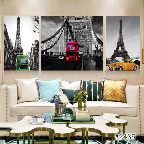 3 Pcs Set Home Decorative Painting Living Room Bedroom Corridor Background Wall Decor Inner Frame HDPT