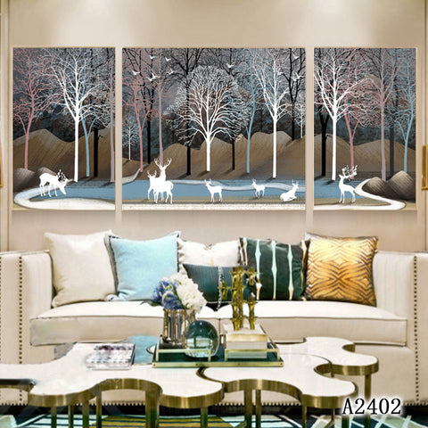 3PCS Living room frescoes, bedroom decorations, paintings, exquisite frescoes, home décor paintings HDPT