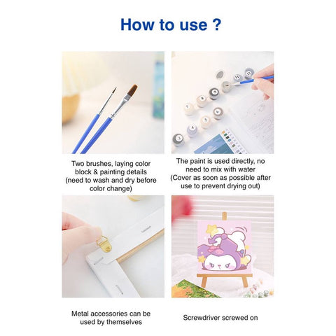 20*20 cartoon char Framed Digital Painting Pagpipinta DIY Canvas Acrylic Paint Painting kit Deco