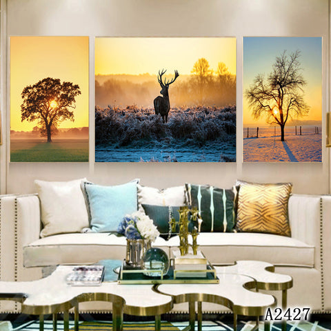 3 Pcs Set Home Decorative Painting Living Room Bedroom Corridor Background Wall Decor Inner Frame HDPT