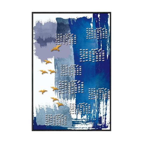 Wall Decor Painting With Frame Vertical Abstract Decorative Painting With Frame, Modern Light Luxury For Living Room