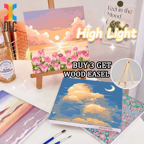 20*20 cartoon char Framed Digital Painting Pagpipinta DIY Canvas Acrylic Paint Painting kit Deco
