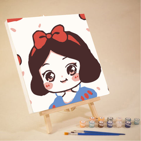 20*20cm Home Decor Painting DIY Oil Painting By Numbers Animation Paint with Frame Gift For Kids HDPT