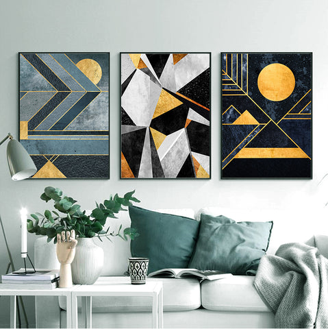 210*90cm 3pc Set  Modern Nordic Style Light Luxury Living Room And Children's Room Hanging Paintings HD Crystal Porcelain Painting Decoration