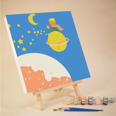 20*20 cartoon char Framed Digital Painting Pagpipinta DIY Canvas Acrylic Paint Painting kit Deco