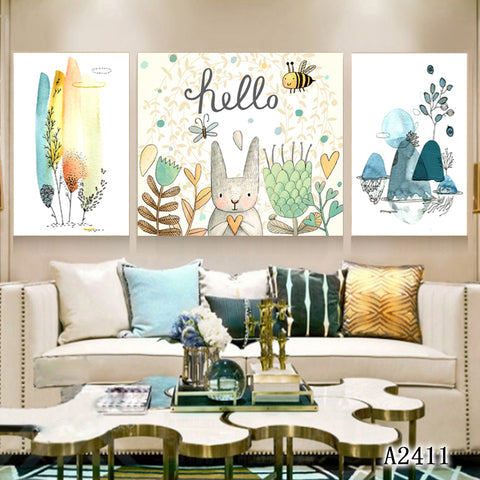 3PCS Living room frescoes, bedroom decorations, paintings, exquisite frescoes, home décor paintings HDPT