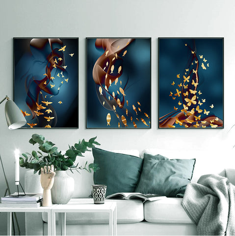 210*90cm 3pc Set  Modern Nordic Style Light Luxury Living Room And Children's Room Hanging Paintings HD Crystal Porcelain Painting Decoration