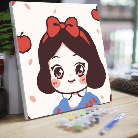 20*20 cartoon char Framed Digital Painting Pagpipinta DIY Canvas Acrylic Paint Painting kit Deco
