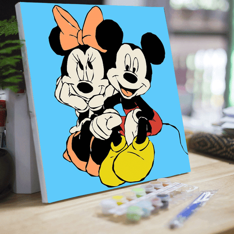 20*20 cartoon char Framed Digital Painting Pagpipinta DIY Canvas Acrylic Paint Painting kit Deco