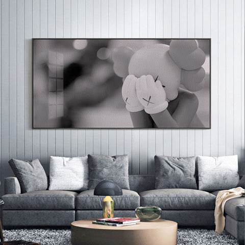 140*210cm Fashion Anime Cartoon Bear Canvas Painting Animal Posters and Prints Nordic Wall Art Pictures for Living Room Home Decor Gift HDPT
