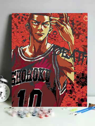 20*30 cartoon char Framed Digital Painting  DIY Canvas Acrylic Paint Painting Slam Dunk Anime HDPT