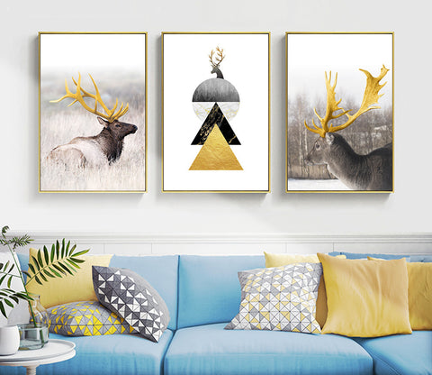 210*90cm 3pcs Set Frame Painting Wall Art Abstract Nordic Abstract Style Print Pictures Wall Poster Decor Bedroom Living Room Interior Home Framed Decoration