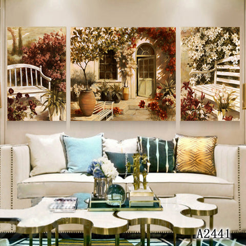 3 Pcs Set Home Decorative Painting Living Room Bedroom Corridor Background Wall Decor Inner Frame HDPT