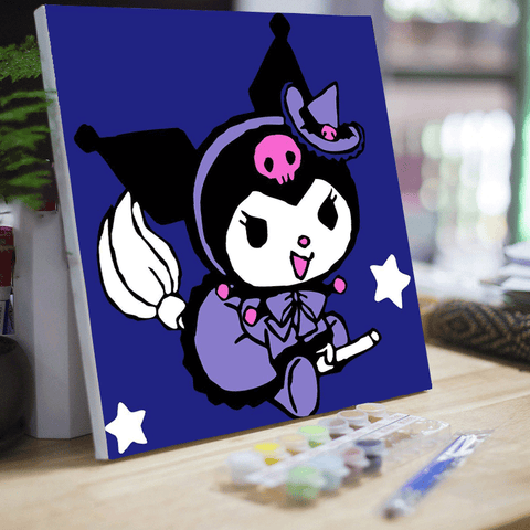 20*20 cartoon char Framed Digital Painting Pagpipinta DIY Canvas Acrylic Paint Painting kit Deco