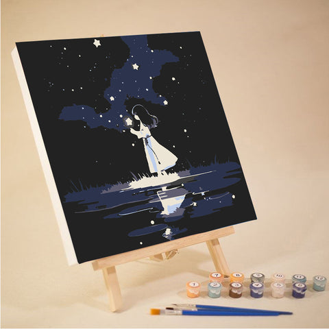 20*20 cartoon char Framed Digital Painting Pagpipinta DIY Canvas Acrylic Paint Painting kit Deco