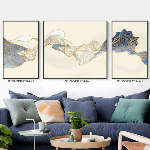 3PCS painting wall decor abstract landscape living room bedroom study decoration hanging painting