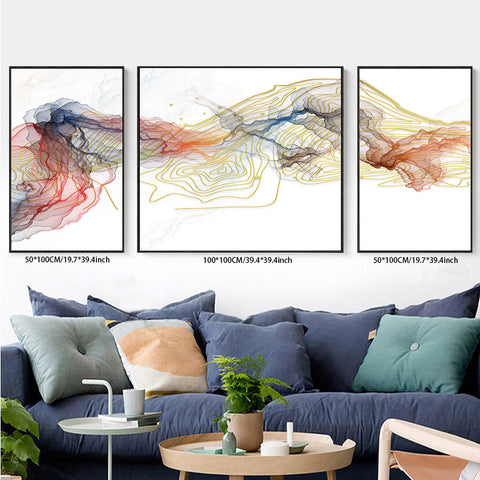 3PCS painting wall decor natural landscapes living room bedroom study decoration hanging painting