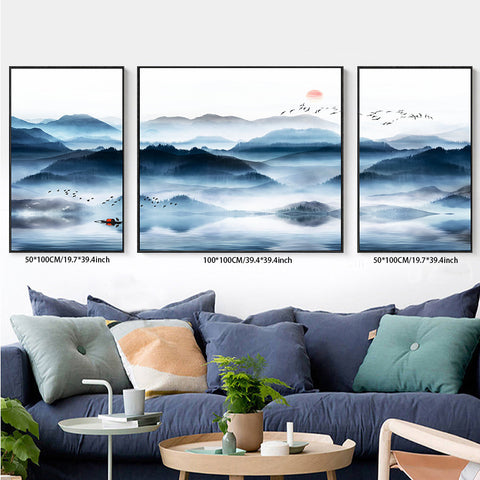 3PCS painting wall decor natural landscapes living room bedroom study decoration hanging painting