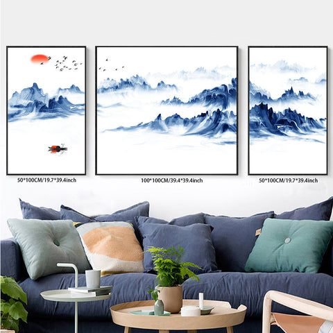 3PCS painting wall decor abstract landscape living room bedroom study decoration hanging painting