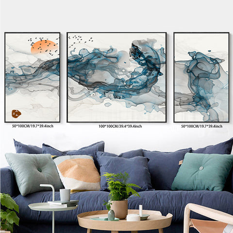 3PCS painting wall decor abstract landscape living room bedroom study decoration hanging painting